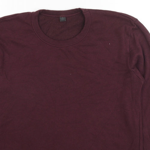 Marks and Spencer Mens Red Cotton Pullover Sweatshirt Size S