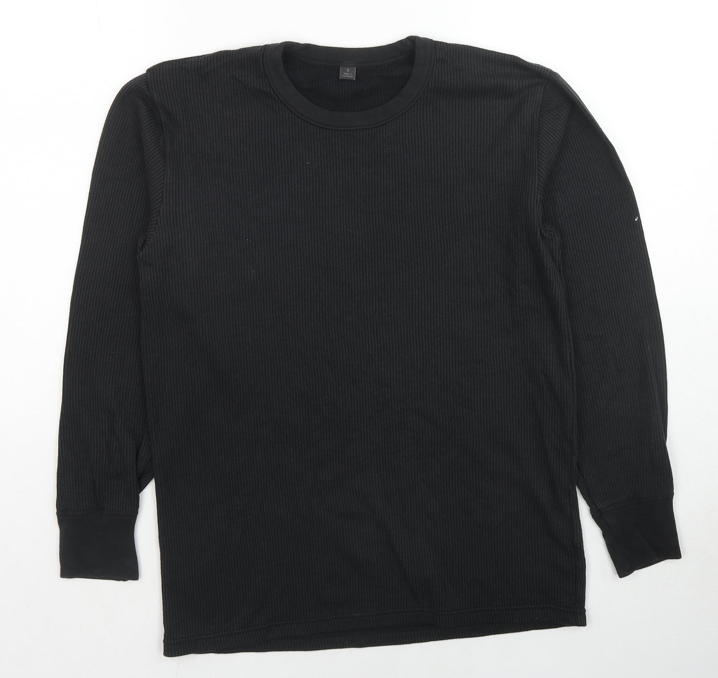 Marks and Spencer Mens Black Cotton Pullover Sweatshirt Size S