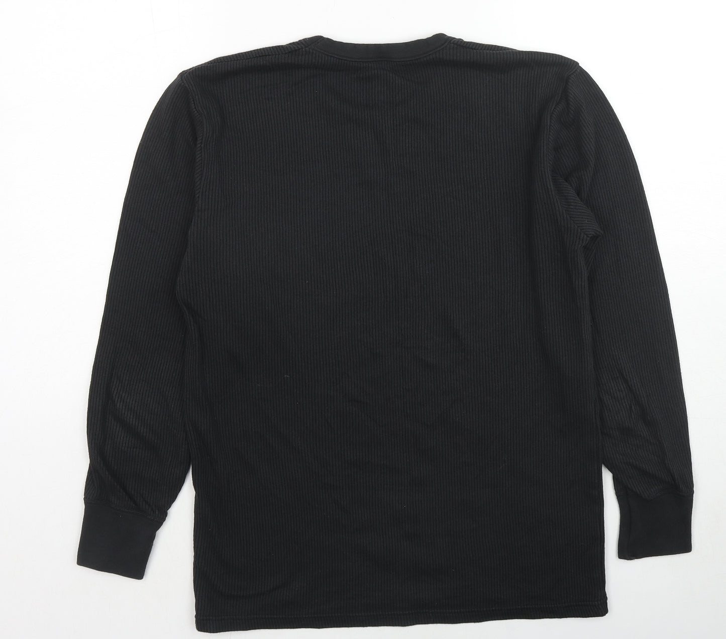 Marks and Spencer Mens Black Cotton Pullover Sweatshirt Size S