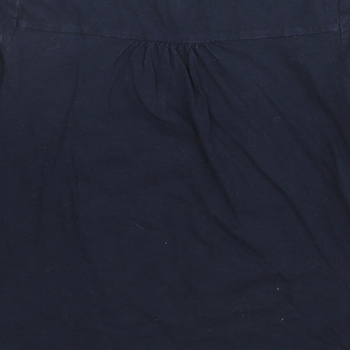 Gap Girls Blue Cotton Basic T-Shirt Size 8 Years Round Neck Pullover - Daydreamer Flower Details