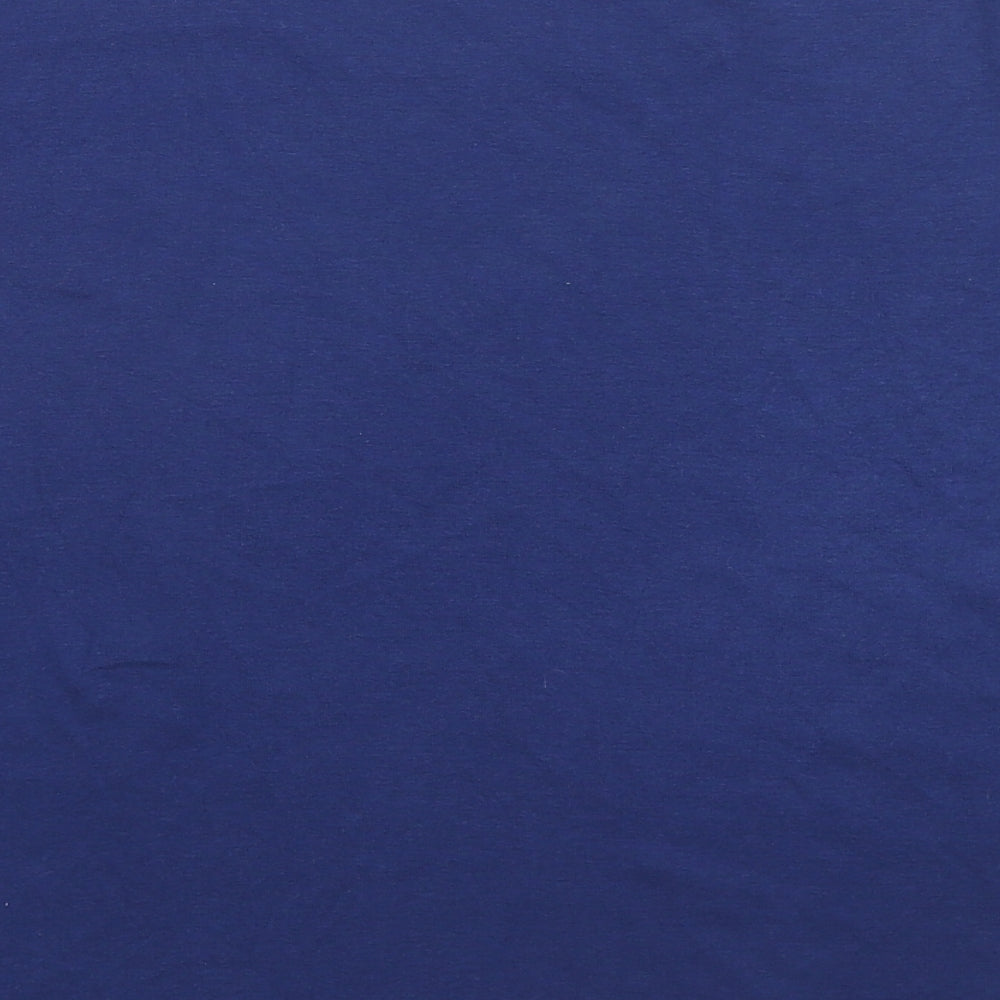 Sheego Womens Blue Cotton Basic T-Shirt Size 18 Round Neck - Starfish