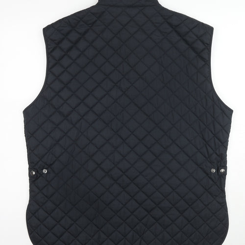 Belstaff Mens Black Gilet Coat Size XL Snap
