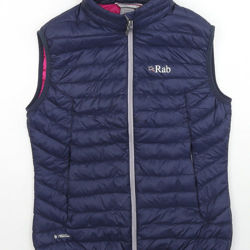 RAB Womens Blue Gilet Jacket Size 10 Zip