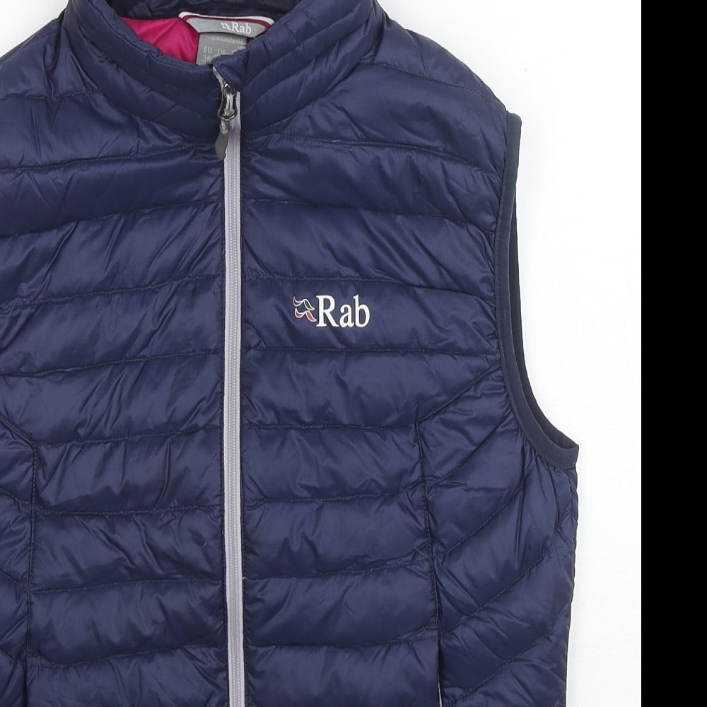 RAB Womens Blue Gilet Jacket Size 10 Zip
