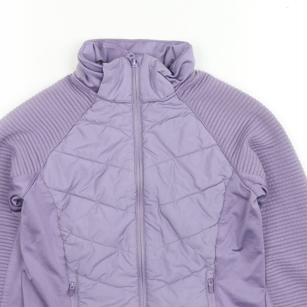 H&M Girls Purple Basic Jacket Jacket Size 10-11 Years Zip