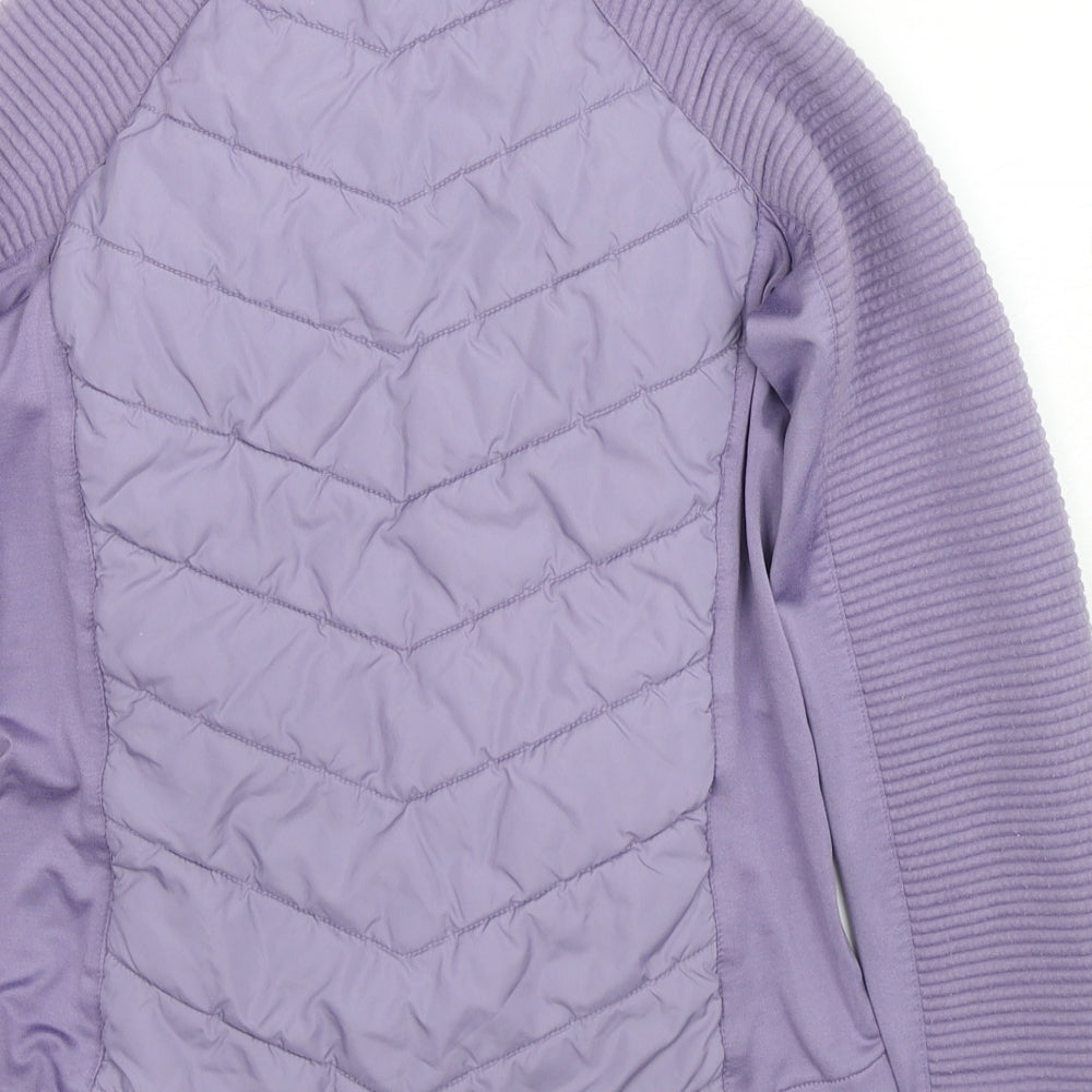 H&M Girls Purple Basic Jacket Jacket Size 10-11 Years Zip