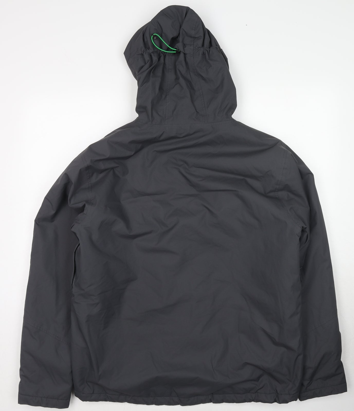 The Edge Mens Grey Rain Coat Coat Size L Zip