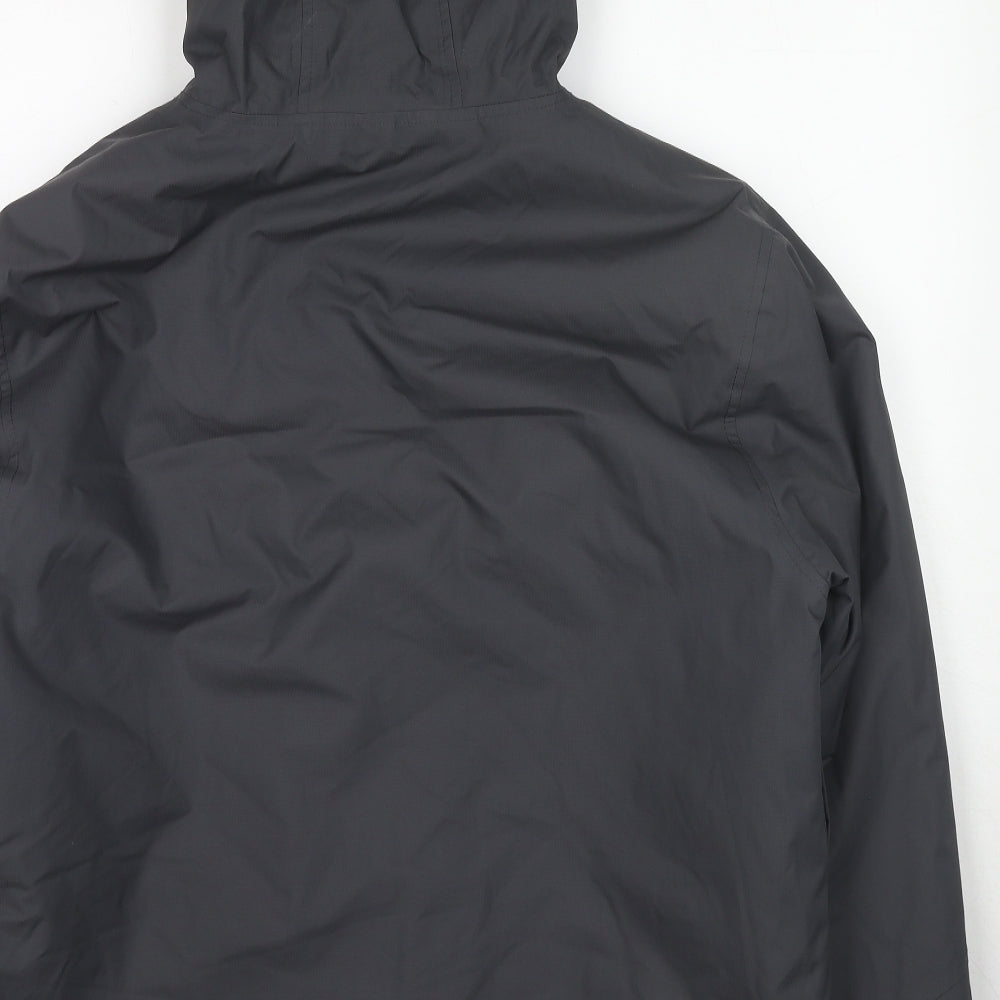 The Edge Mens Grey Rain Coat Coat Size L Zip