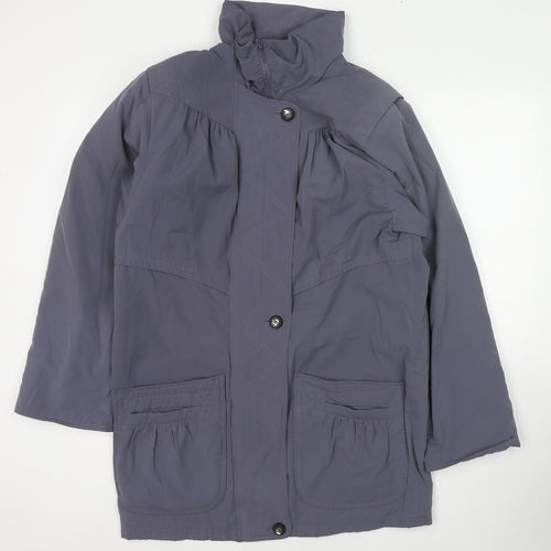 Telemac Womens Purple Parka Coat Size 10 Zip