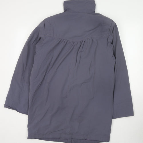 Telemac Womens Purple Parka Coat Size 10 Zip
