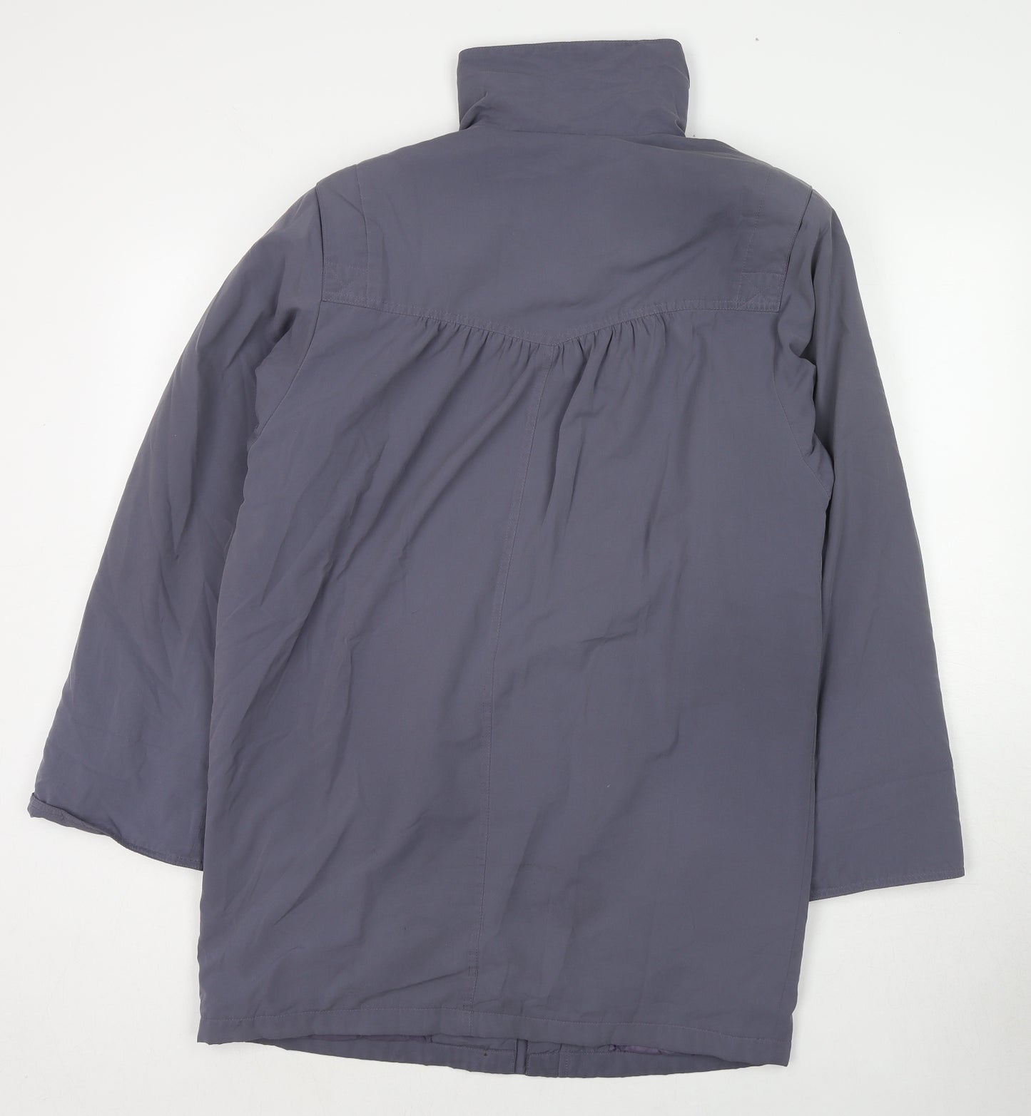 Telemac Womens Purple Parka Coat Size 10 Zip