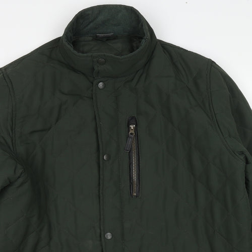 Trespass Mens Green Quilted Coat Size L Zip