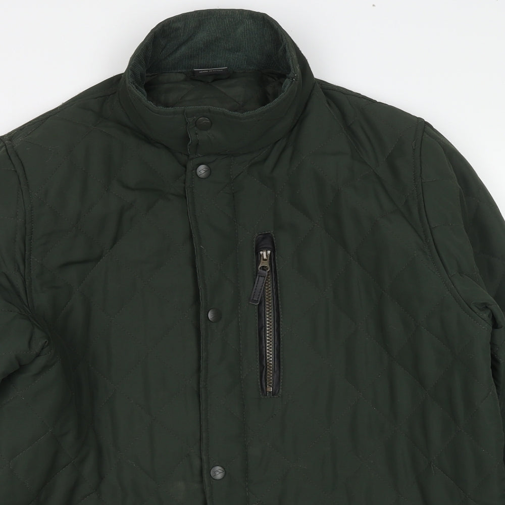 Trespass Mens Green Quilted Coat Size L Zip