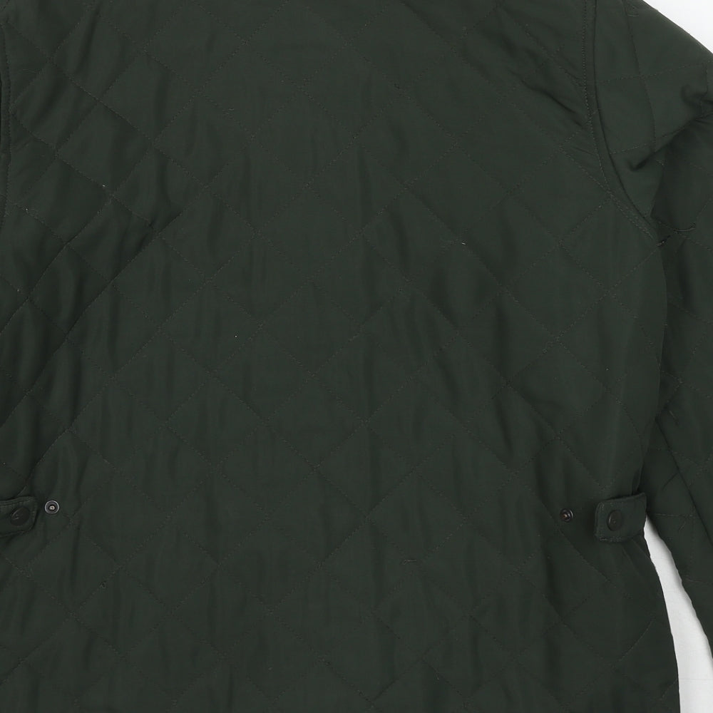 Trespass Mens Green Quilted Coat Size L Zip