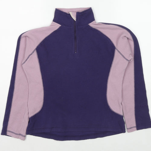 Peter Storm Womens Purple Colourblock Polyester Pullover Sweatshirt Size 10 Pullover