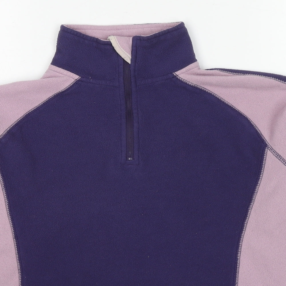 Peter Storm Womens Purple Colourblock Polyester Pullover Sweatshirt Size 10 Pullover