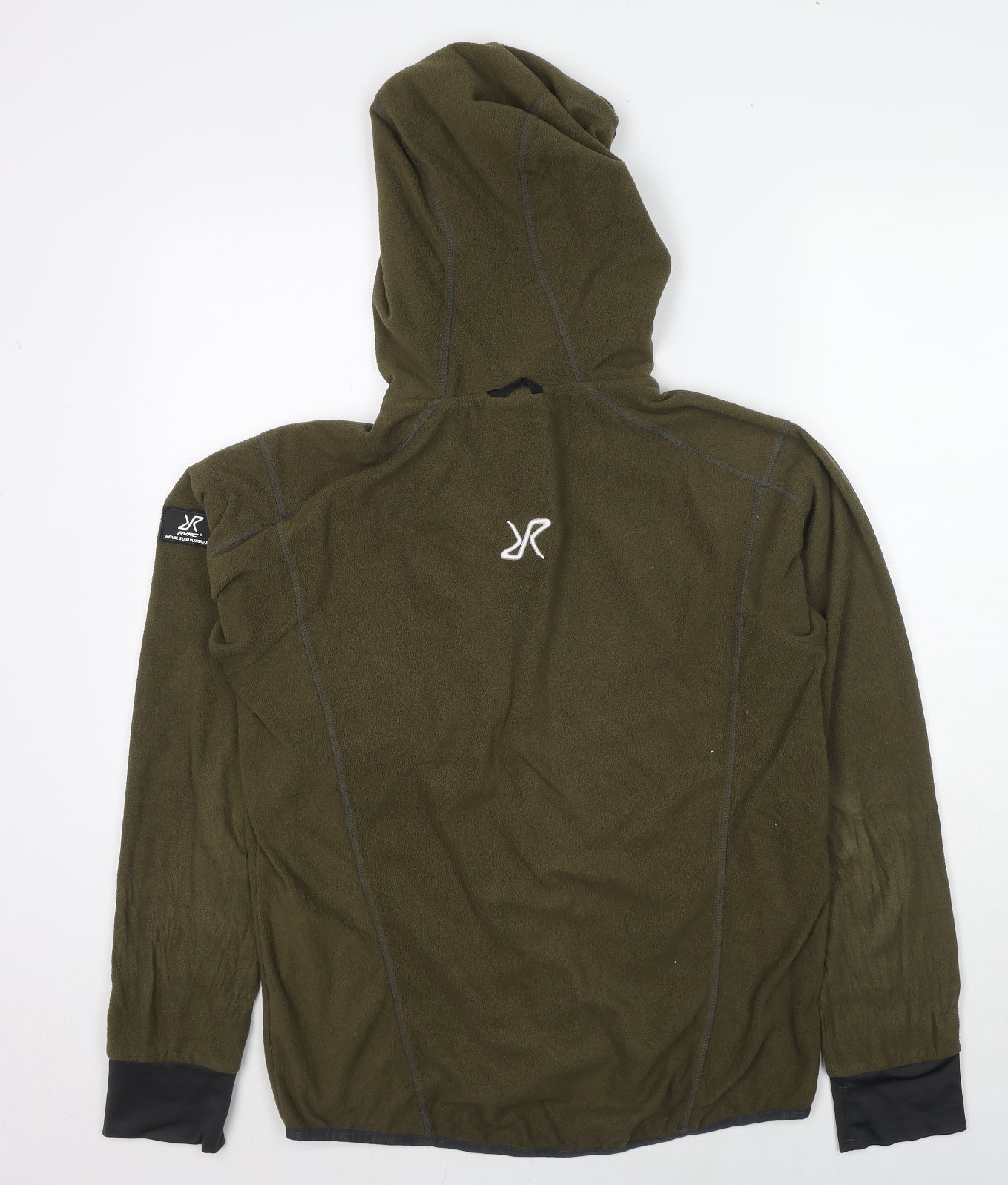 RVRC Mens Green Polyester Full Zip Hoodie Size M