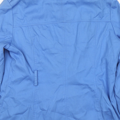 Marks and Spencer Womens Blue Trench Coat Jacket Size 12 Button