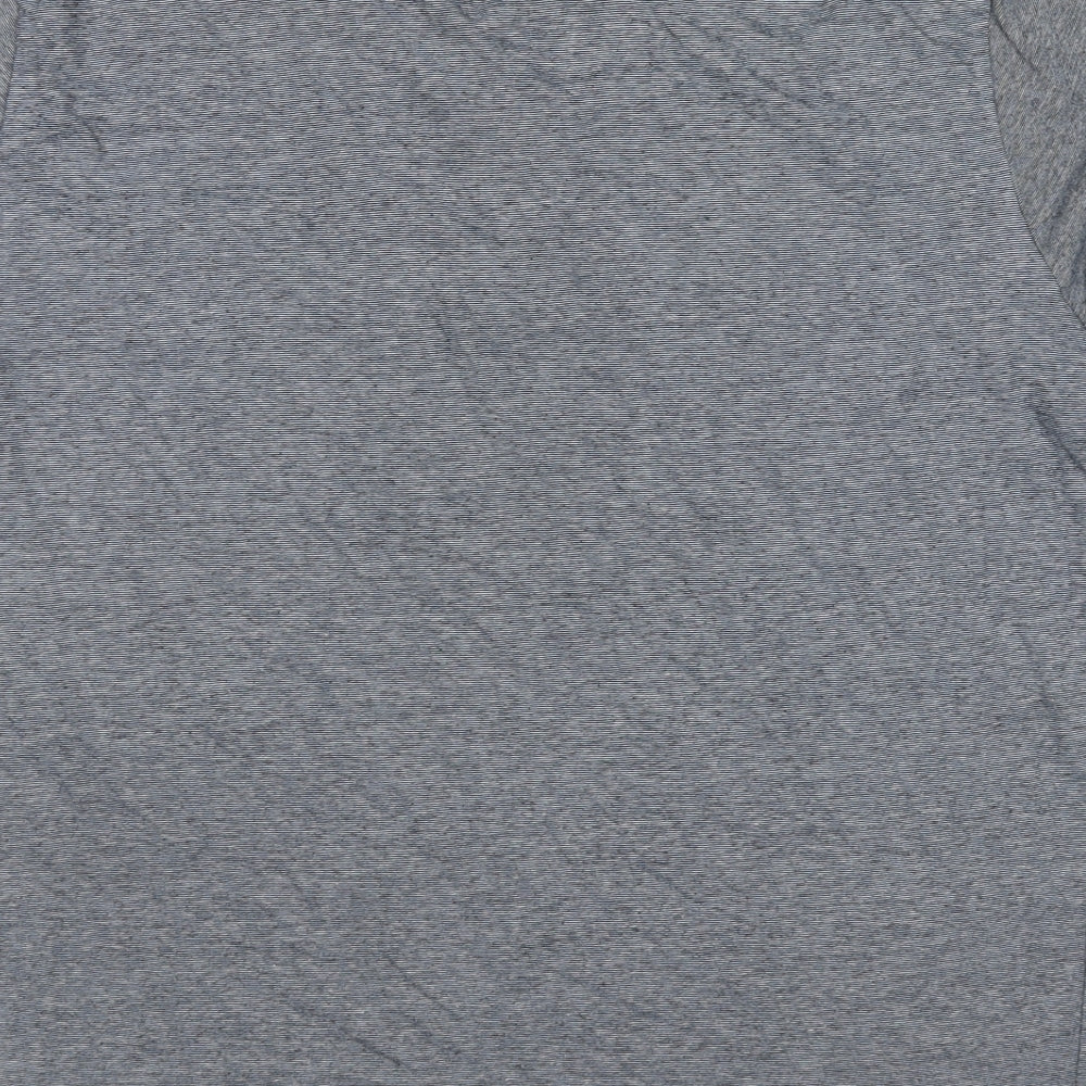 H&M Mens Grey Cotton Polo Size L Collared Button