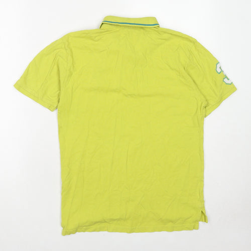 US Polo Assn. Womens Green Cotton Basic Polo Size 18 Collared