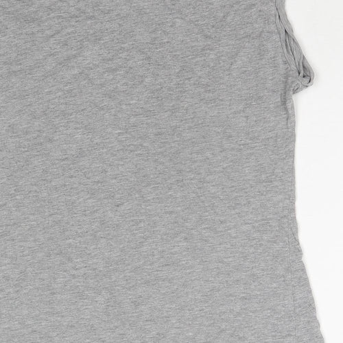 New Look Womens Grey Cotton Basic Tank Size 8 Round Neck - French