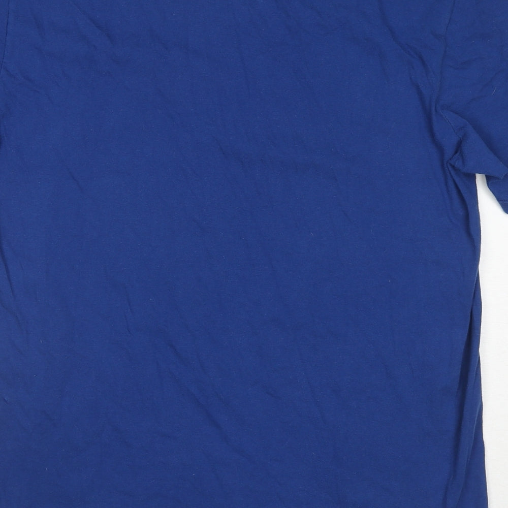 Nike Mens Blue Cotton T-Shirt Size L Round Neck