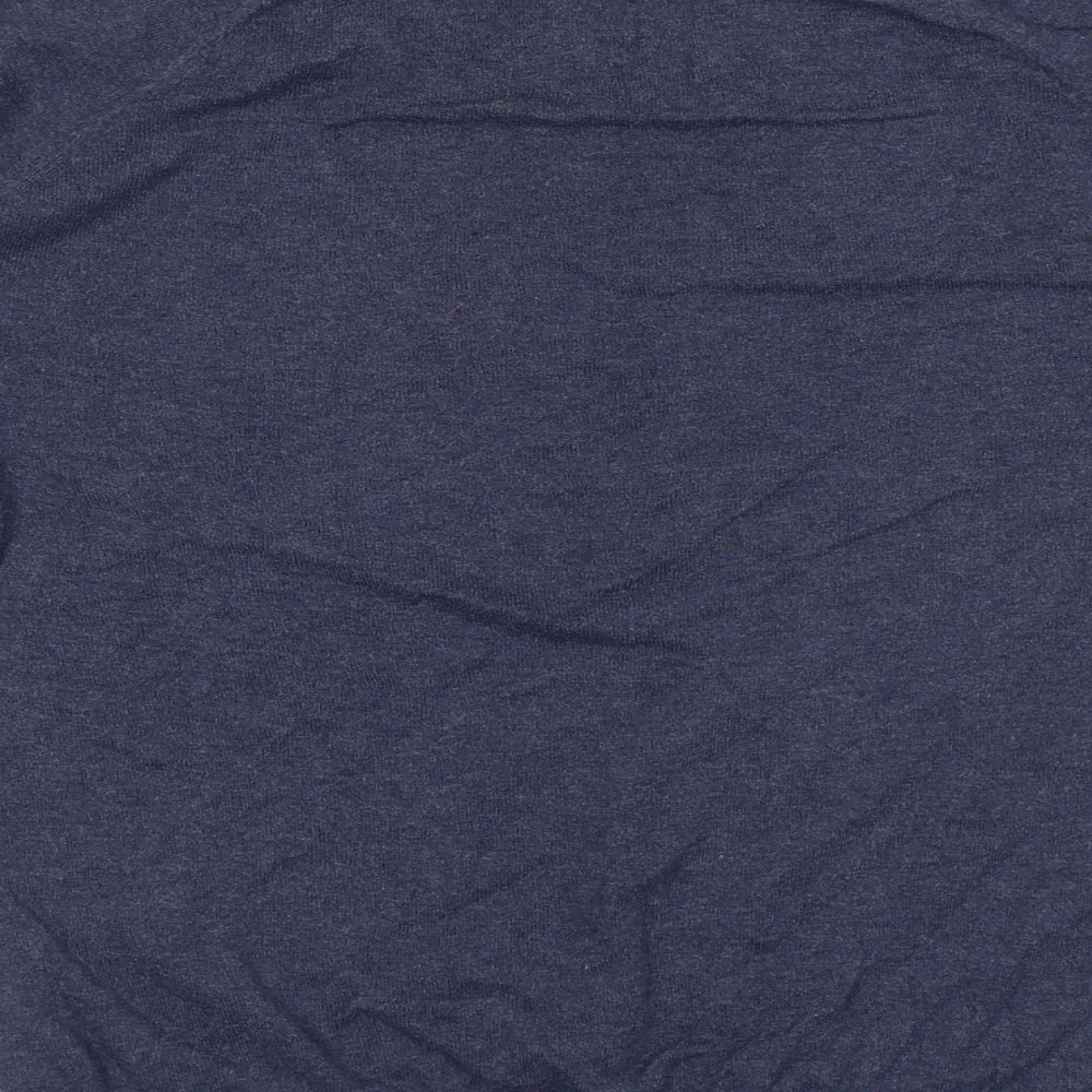 Fat Face Womens Blue Round Neck Geometric 100% Cotton Pullover Jumper Size 12