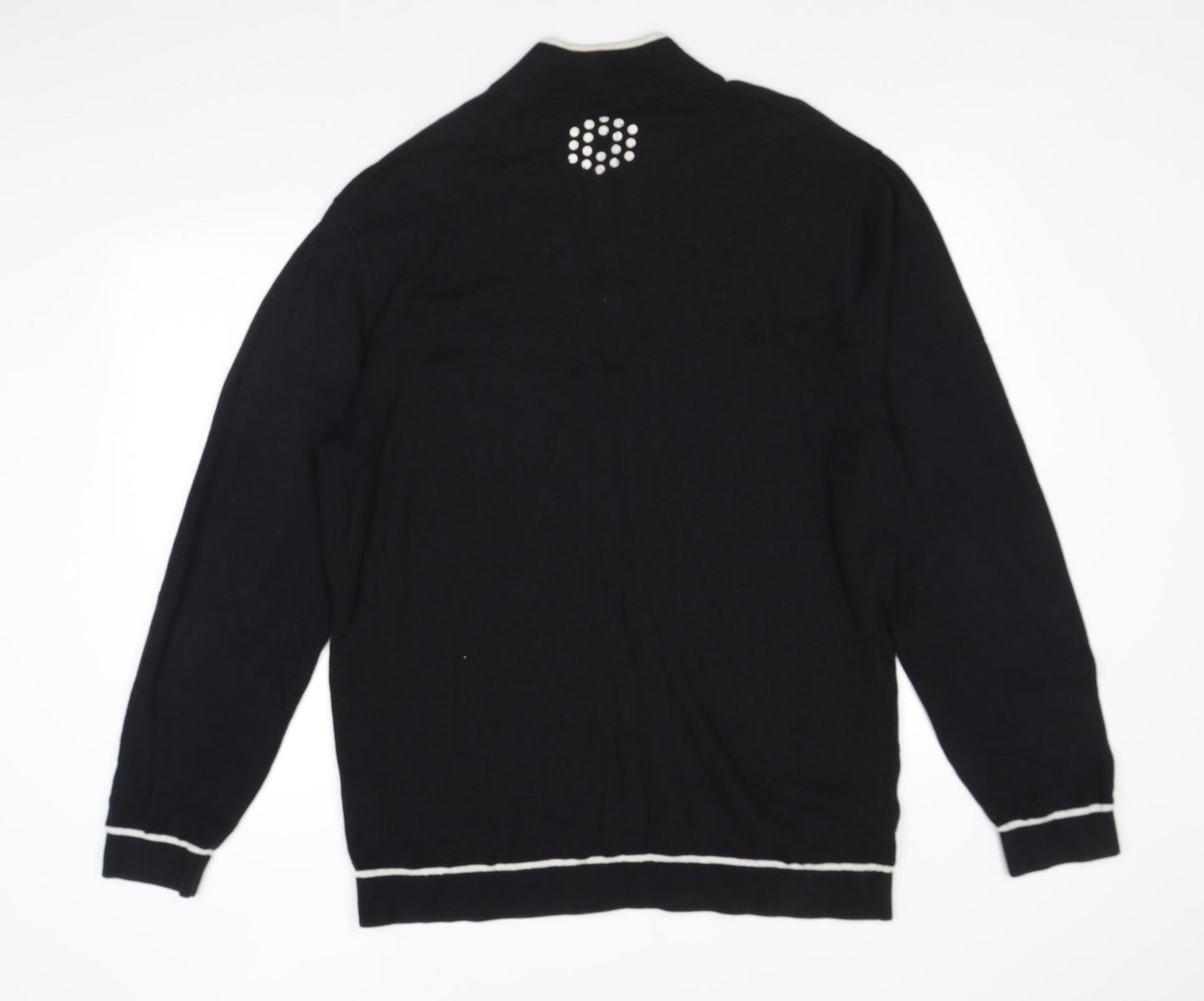 PUMA Mens Black Acrylic Henley Sweatshirt Size XL
