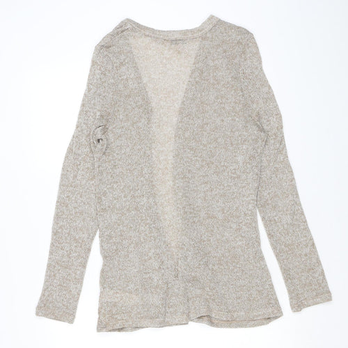 New Look Womens Beige V-Neck Viscose Cardigan Jumper Size 12