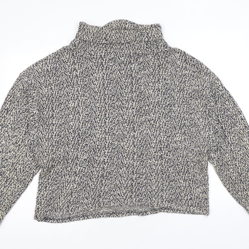 American Apparel Womens Multicoloured Mock Neck Cotton Pullover Jumper Size L