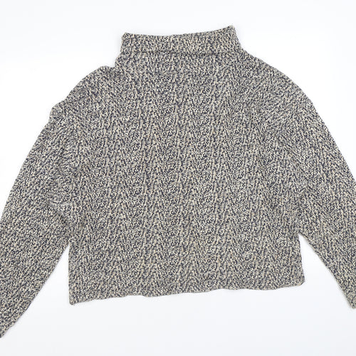 American Apparel Womens Multicoloured Mock Neck Cotton Pullover Jumper Size L