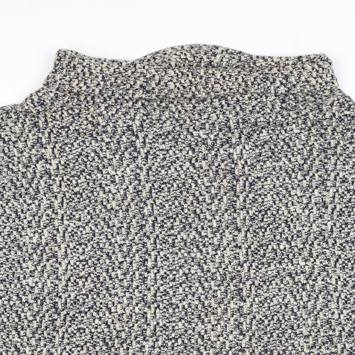 American Apparel Womens Multicoloured Mock Neck Cotton Pullover Jumper Size L