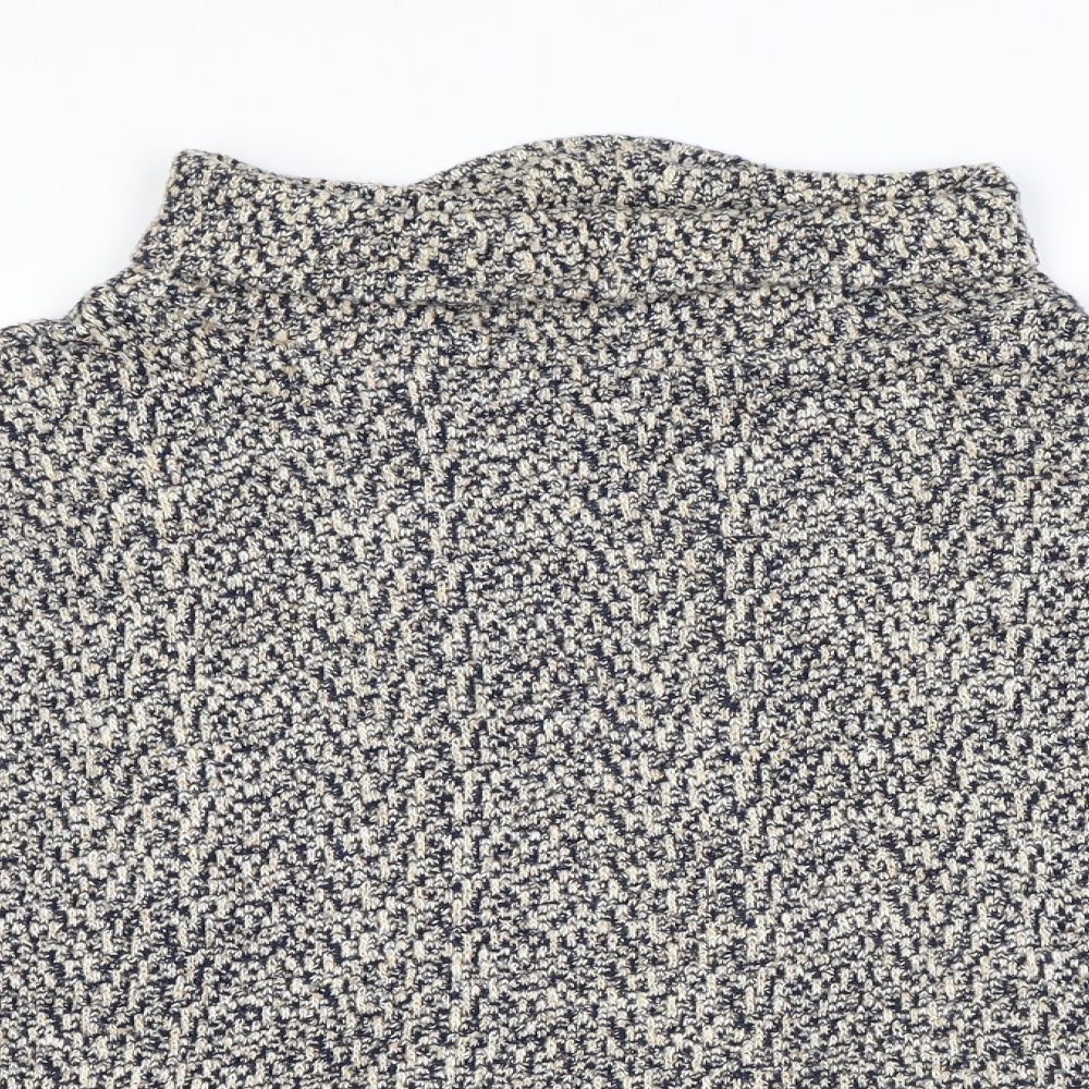 American Apparel Womens Multicoloured Mock Neck Cotton Pullover Jumper Size L