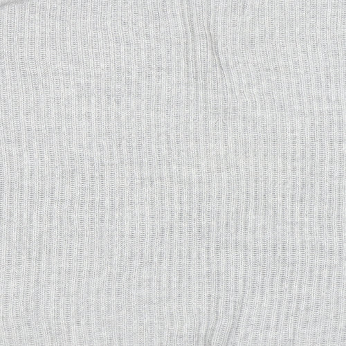 Topshop Womens Grey V-Neck Acrylic Pullover Jumper Size 14