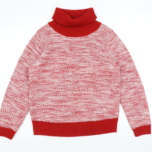 Alison Craig Womens Red Roll Neck Acrylic Pullover Jumper Size 12