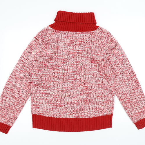 Alison Craig Womens Red Roll Neck Acrylic Pullover Jumper Size 12