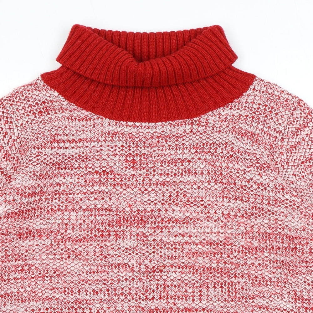 Alison Craig Womens Red Roll Neck Acrylic Pullover Jumper Size 12