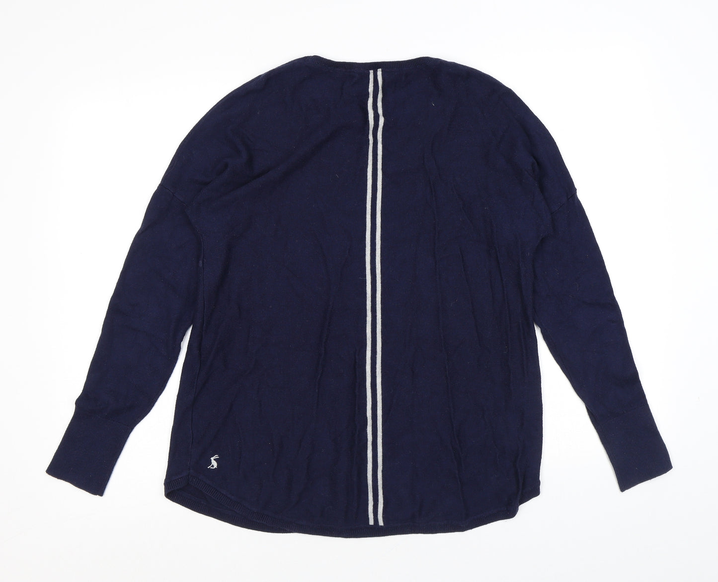 Joules Womens Blue Round Neck Cotton Pullover Jumper Size 12