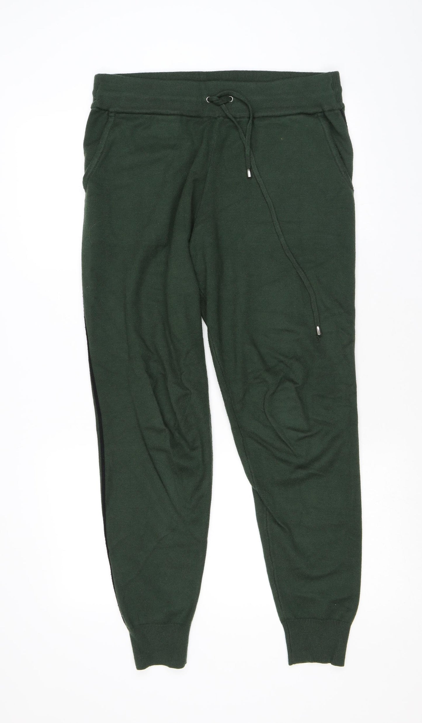 Apricot Womens Green Viscose Jogger Trousers Size 12 L29 in Regular Drawstring
