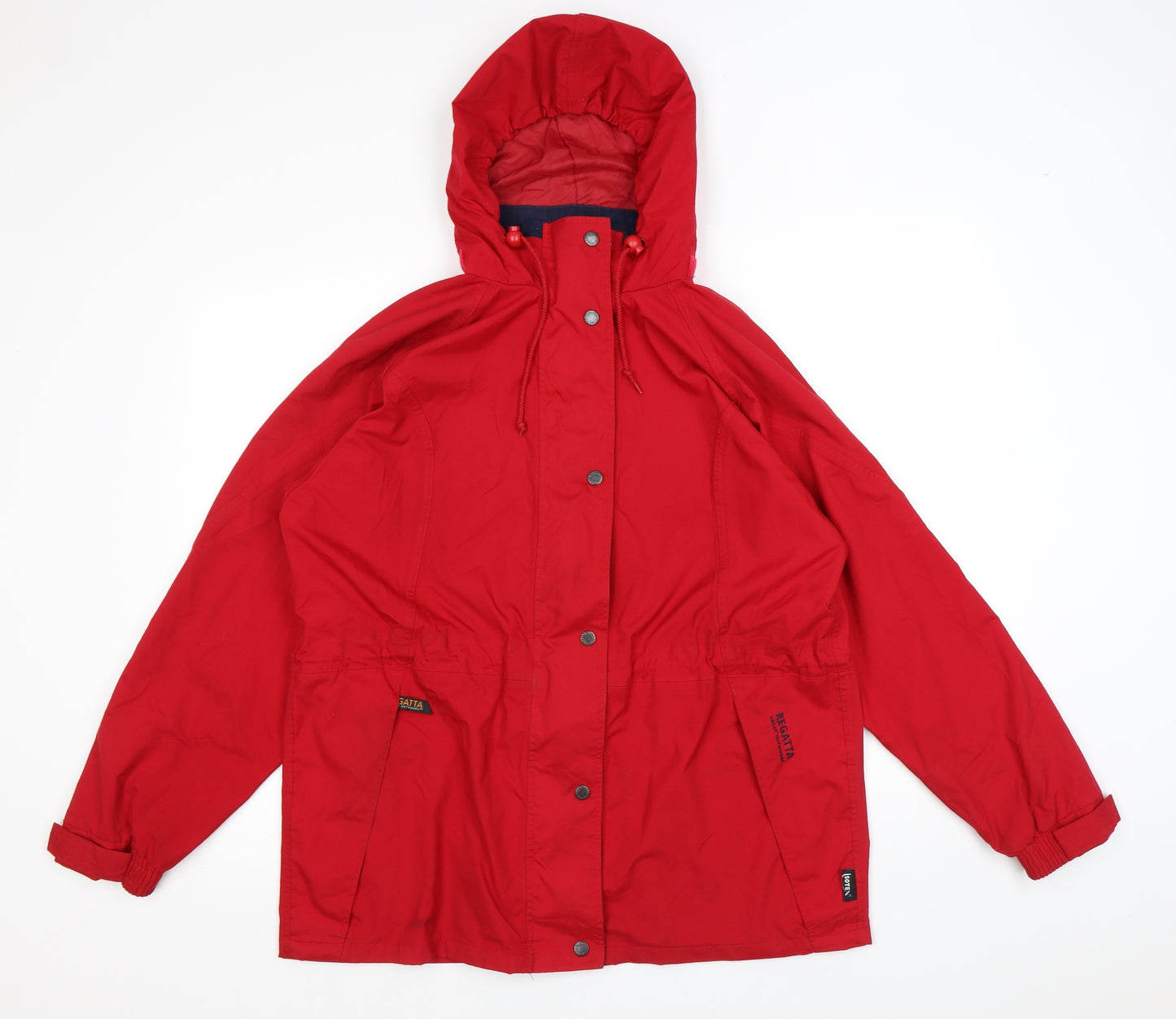 Regatta Womens Red Rain Coat Coat Size 12 Zip