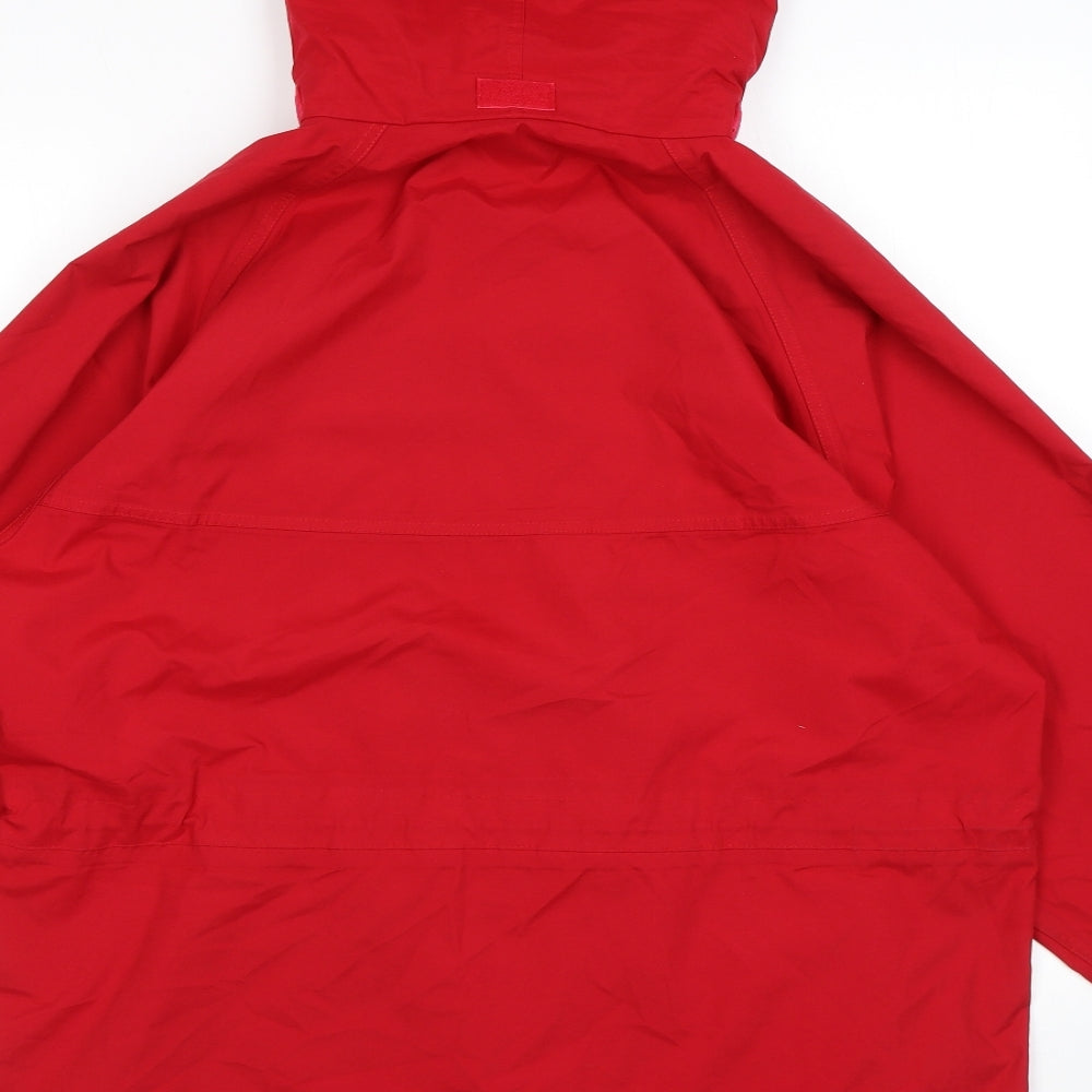 Regatta Womens Red Rain Coat Coat Size 12 Zip