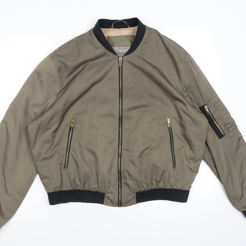 Zara Womens Green Jacket Size L Zip