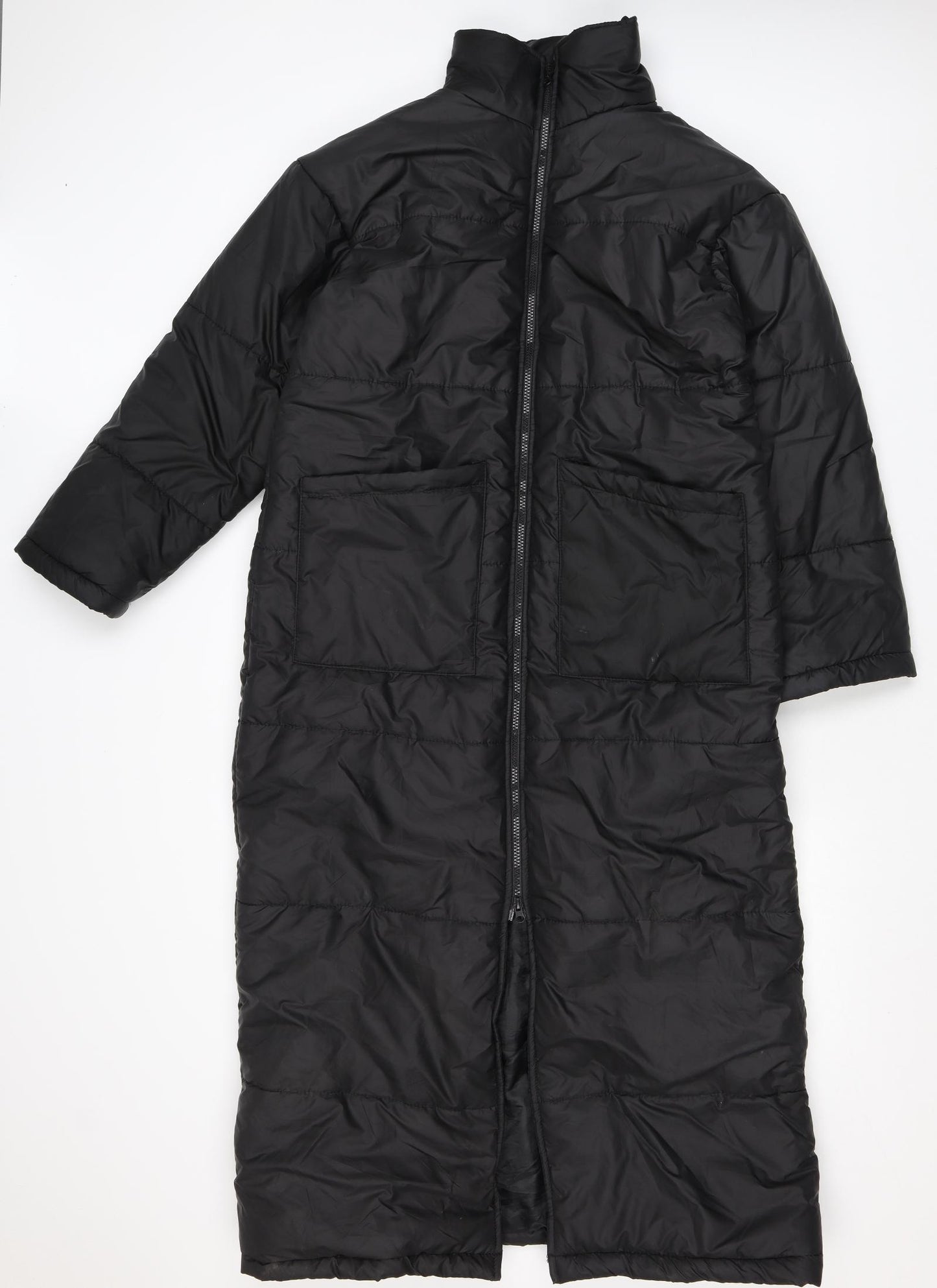 I SAW IT FIRST Womens Black Puffer Jacket Coat Size 10 Zip