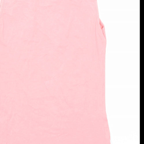 H&M Girls Pink Cotton Basic Tank Size 11-12 Years Round Neck Pullover