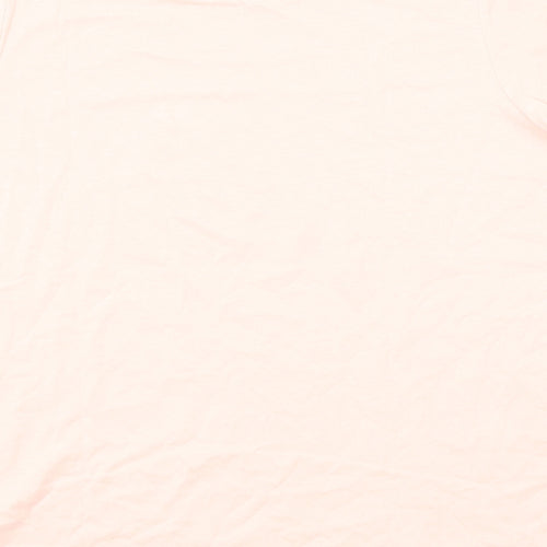 Avon Womens Pink Cotton Basic T-Shirt Size 12 Round Neck - Beauty Is An Attitude Size 12-14