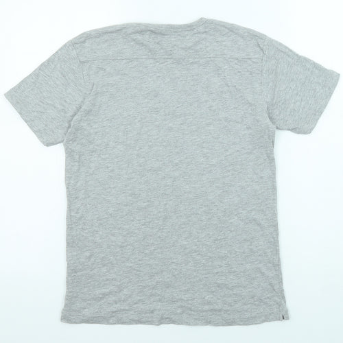 French Connection Boys Grey Cotton Basic T-Shirt Size 11-12 Years Crew Neck Pullover - FC London Est. 1972