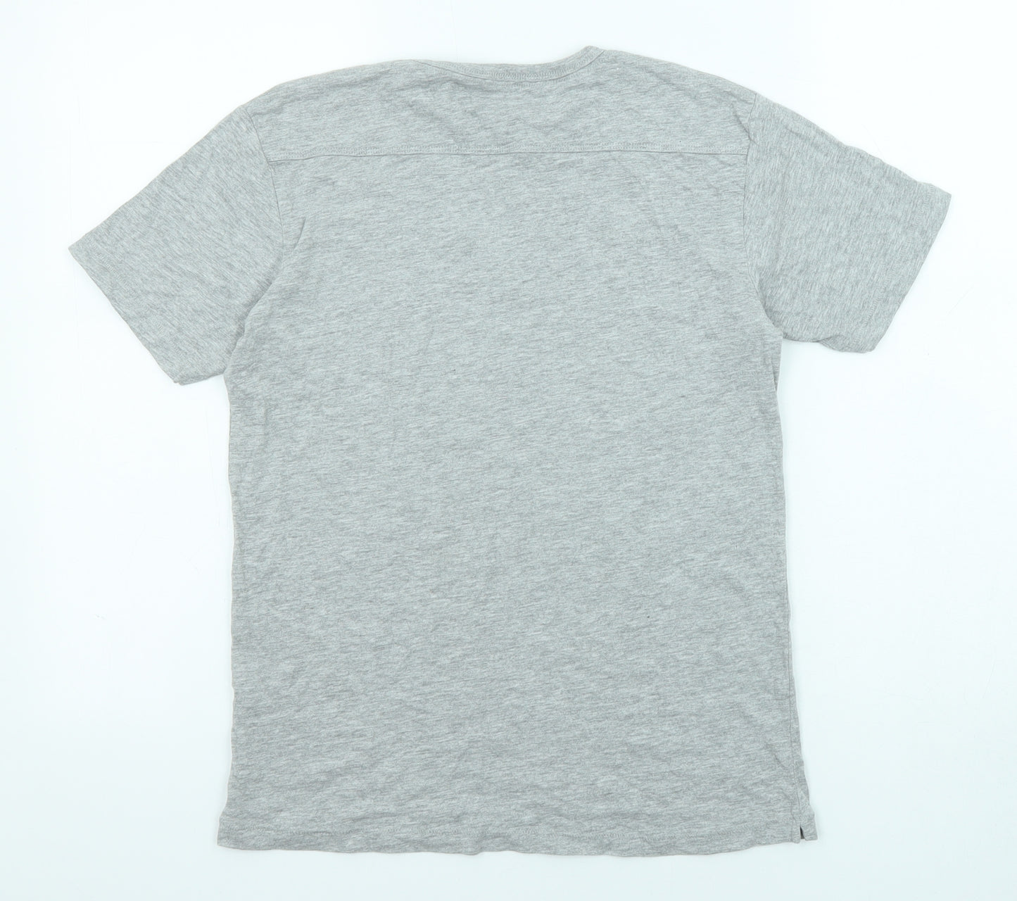 French Connection Boys Grey Cotton Basic T-Shirt Size 11-12 Years Crew Neck Pullover - FC London Est. 1972