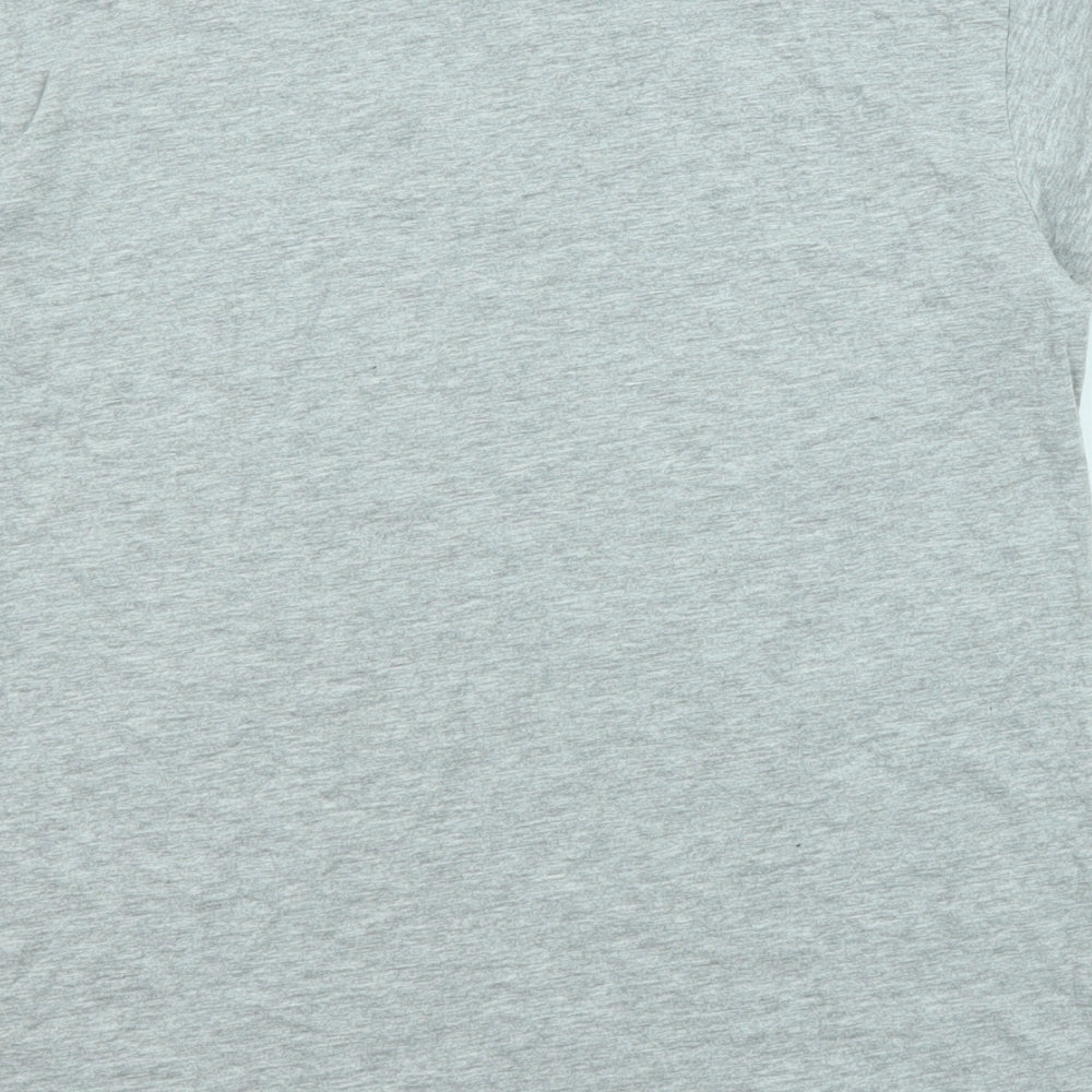 French Connection Boys Grey Cotton Basic T-Shirt Size 11-12 Years Crew Neck Pullover - FC London Est. 1972