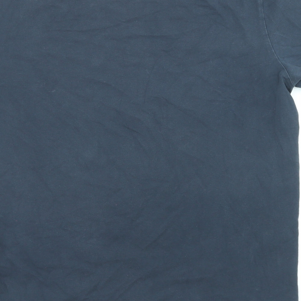Stone Island Mens Blue Cotton T-Shirt Size L Crew Neck