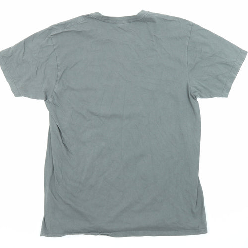 Hard Rock Mens Grey Cotton T-Shirt Size M Crew Neck